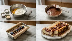 Skyrnik ze śliwkami bez spodu – kremowy sernik z warstwą kakao i cynamonu