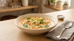 Kremowa zupa z tortellini i szpinakiem – szybki obiad z jednego garnka