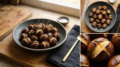 Pieczone kasztany jadalne z piekarnika – jak je naciąć, żeby łatwo się obierały