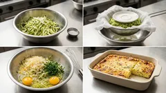 Omlet z cukinią z piekarnika – prosty trik, dzięki któremu nie wychodzi wodnisty