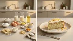 Ciasto z białym makiem i kremem z białej czekolady – puszyste, wilgotne i proste