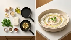 Kremowy dip czosnkowy z sezamem i pietruszką – gotowy w 15 minut