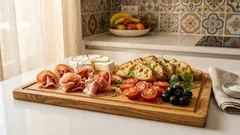 Domowa deska tapas w 15 minut: szynka parmeńska, camembert i chrupiąca bagietka