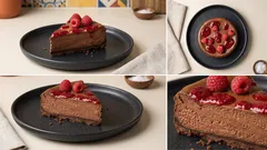 Sernik czekoladowy z malinami i frużeliną – kremowy i zawsze równo się kroi