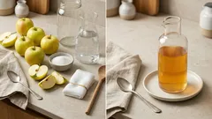 Domowy ocet jabłkowy z 3 składników – prosty nastaw, który robi się sam