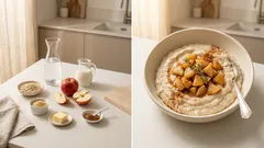 Owsianka z prażonym jabłkiem i cynamonem – śniadanie, które smakuje jak szarlotka