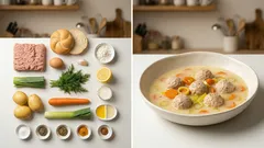 Zupa koperkowa z klopsikami z indyka – delikatna, a sycąca na domowy obiad