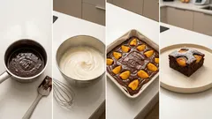 Wilgotny placek czekoladowy z brzoskwiniami – prosty przepis na ciasto do kawy