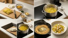 Fasolka szparagowa z fetą i koperkiem – szybka sałatka z maślaną bułką tartą